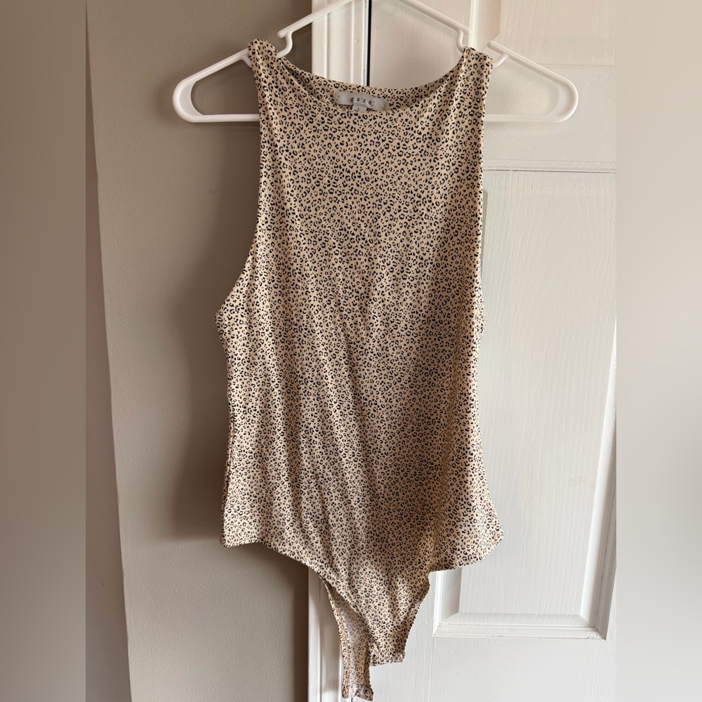 Leopard Print Sleeveless bodysuit